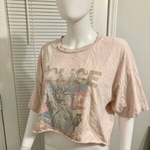 The Police Band Vintage Tour 1983 Crop T-Shirt Sz L